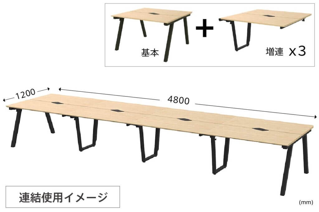 チルトフリーアドレステーブル使用イメージ