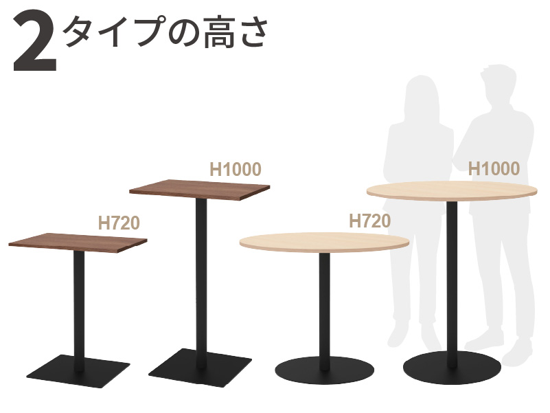 リスタ2タイプの高さ