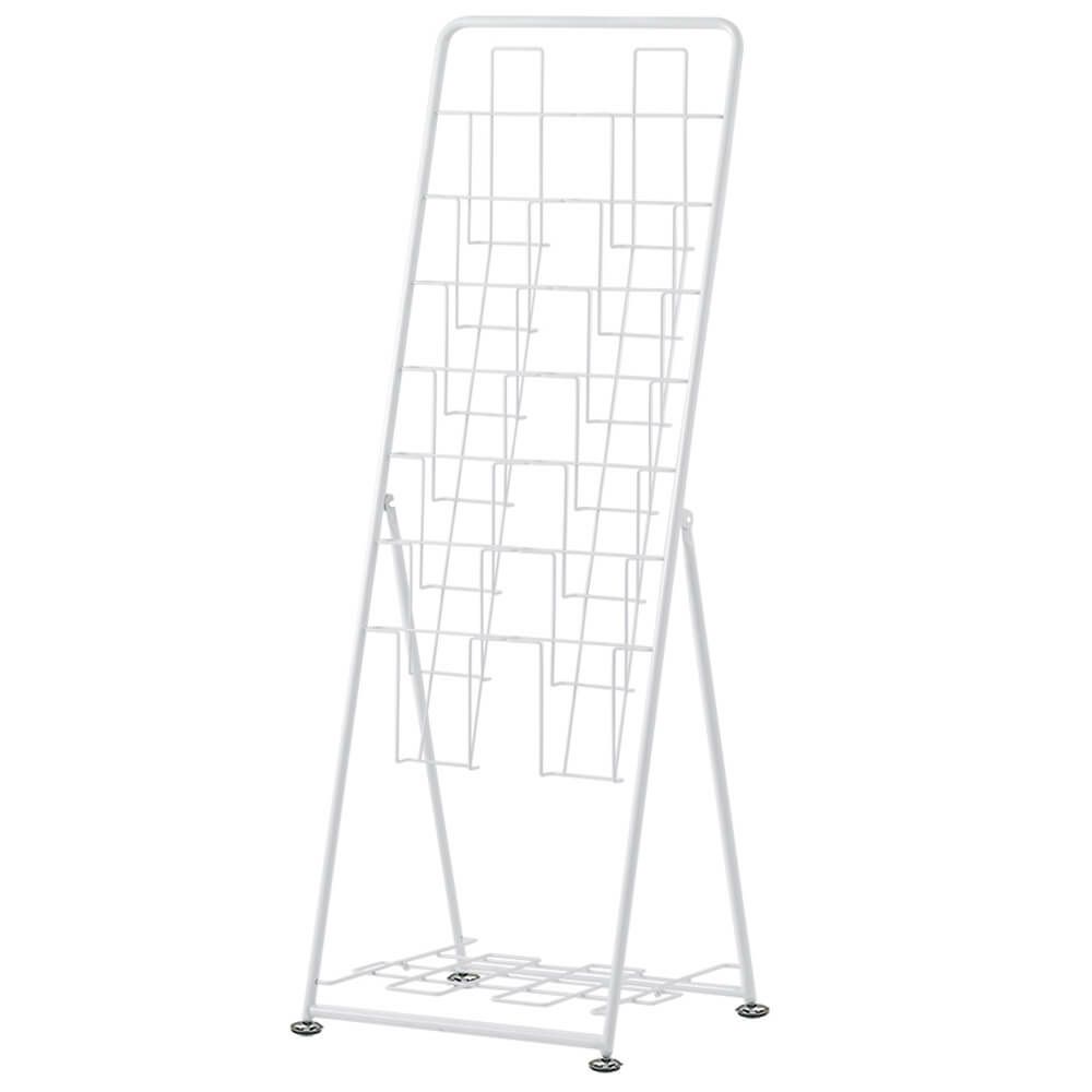 パンフレットスタンド　7段ダブルホワイト　RFPFS-DBWH