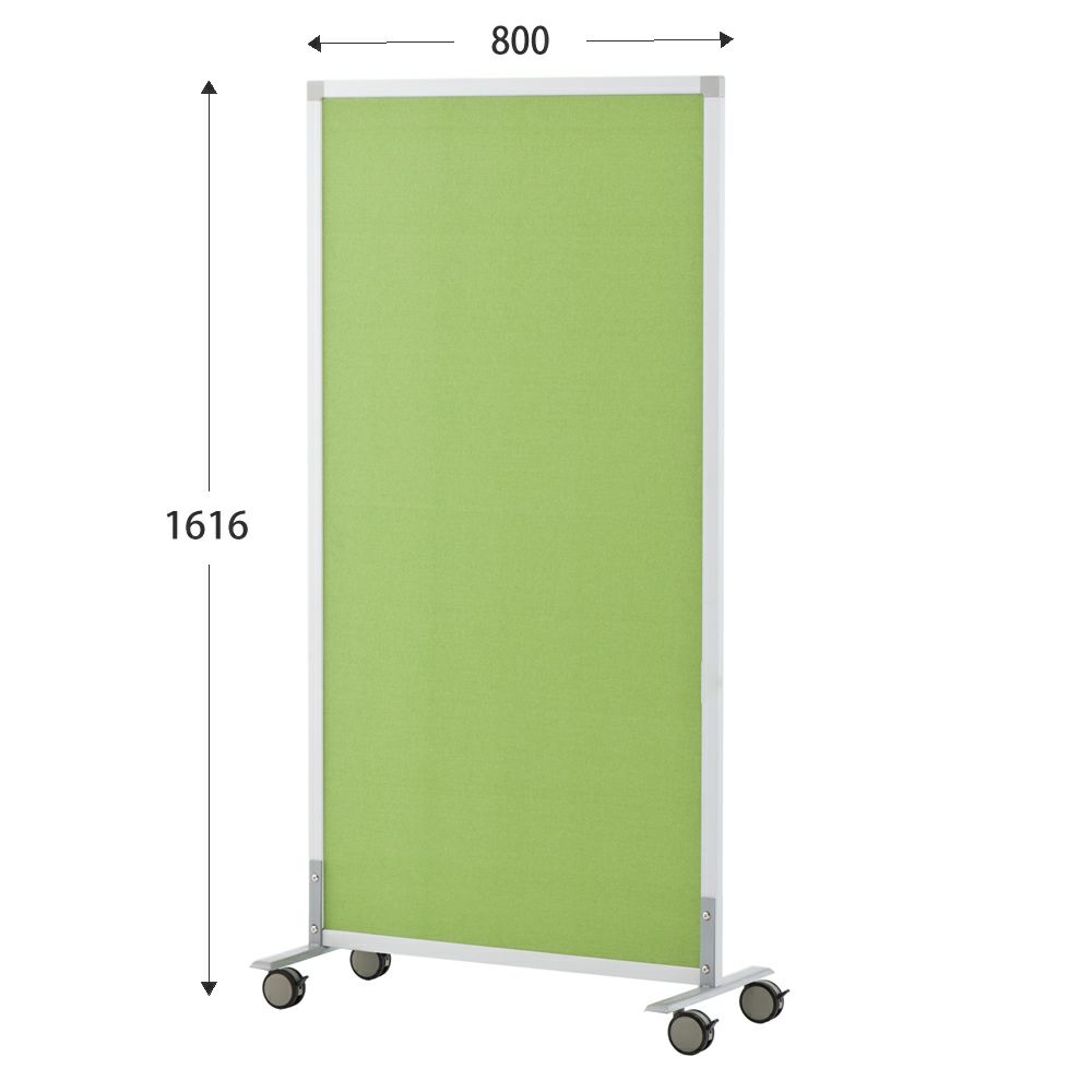 シンプルスクリーン掲示板 W800キャスター仕様 グリーン RFSCR-GNCA