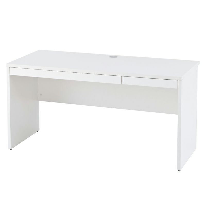 ノルム 木製デスク2 引出付きW1400ホワイト Z-RFPLD-1460W2-BD