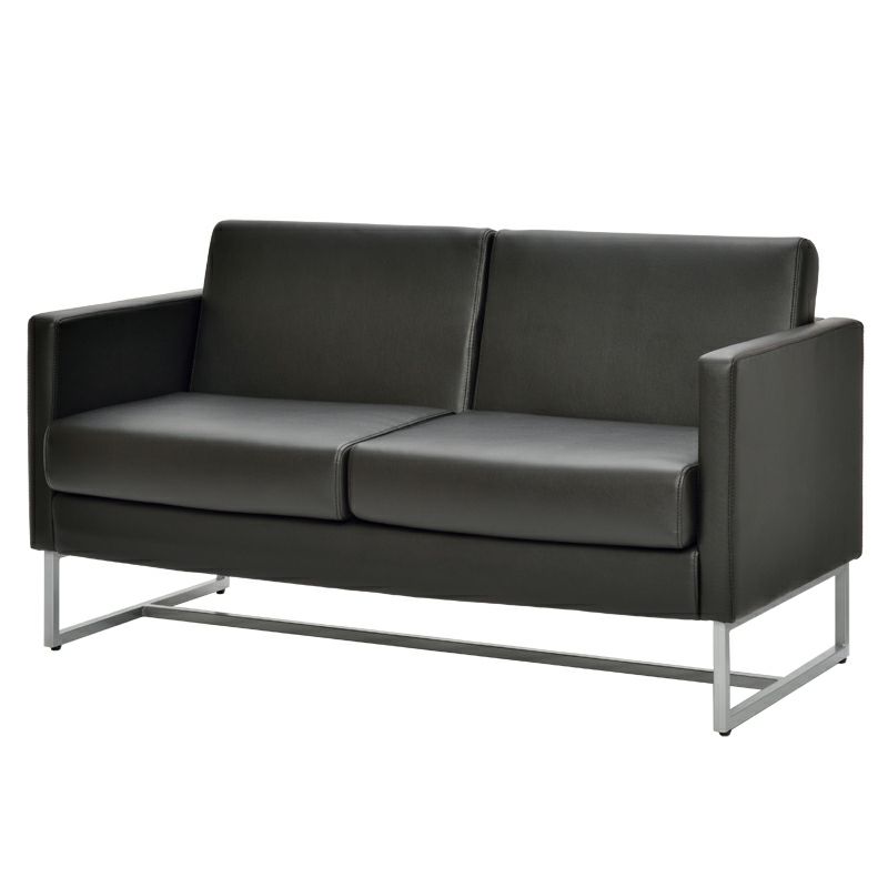 ループ脚ソファ 2人掛けブラック GZLPSF-2BK