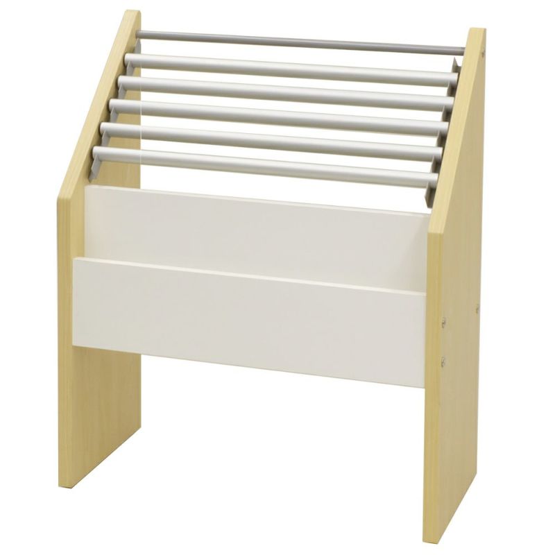 木製新聞掛け ナチュラルxホワイト SHSK-001NW