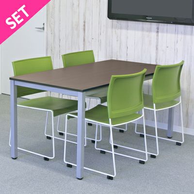 BONUMミーティングセット4人用 ダークxグリーン RFMT-1575D-BONUM-GREEN