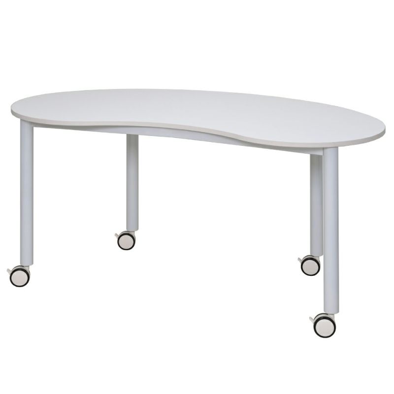 キャスターテーブルホワイト脚 豆型ホワイト RFCTT-WL1476BNWH