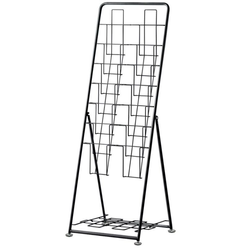 パンフレットスタンド  7段ダブルブラック  RFPFS-DBBK