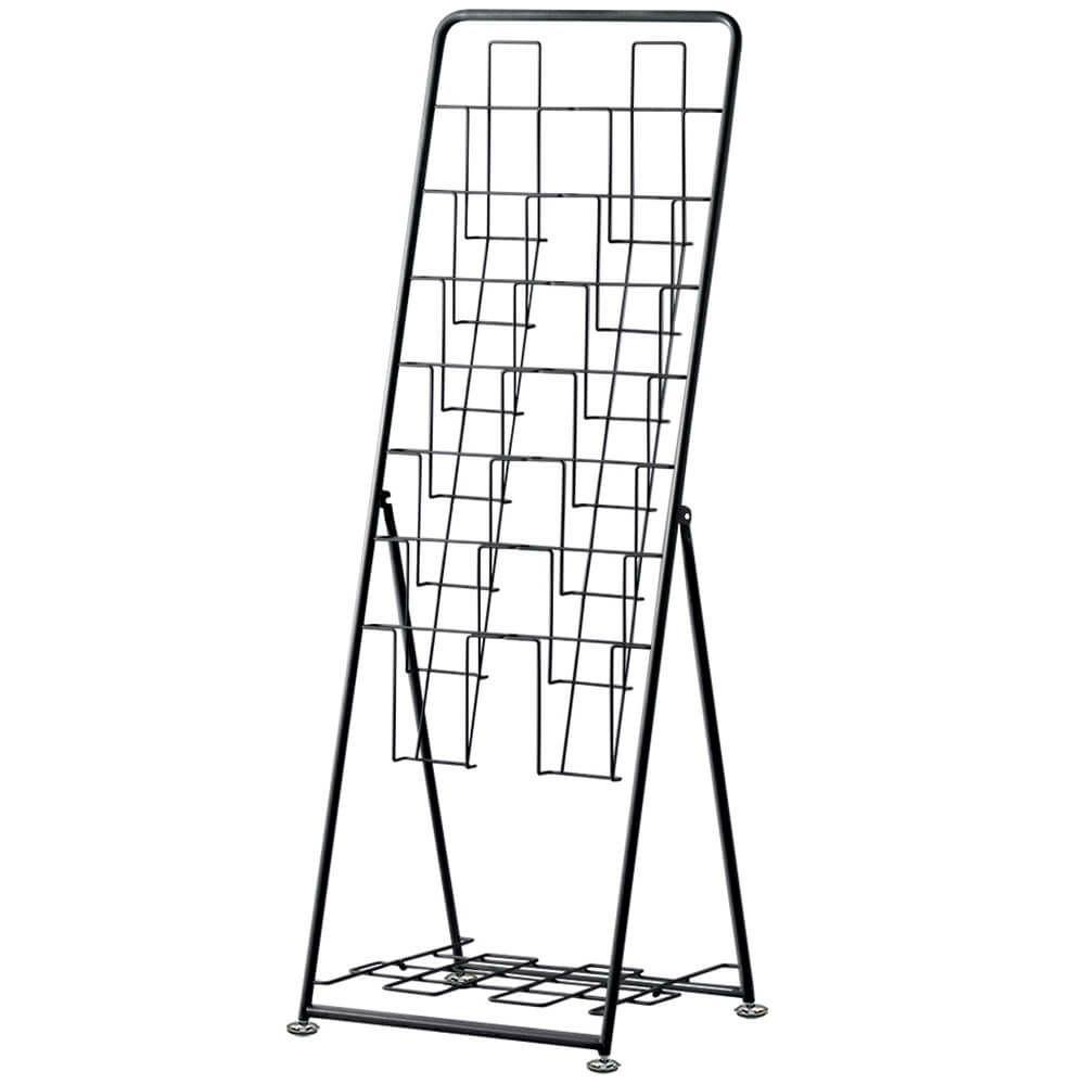 パンフレットスタンド  7段ダブルブラック  RFPFS-DBBK