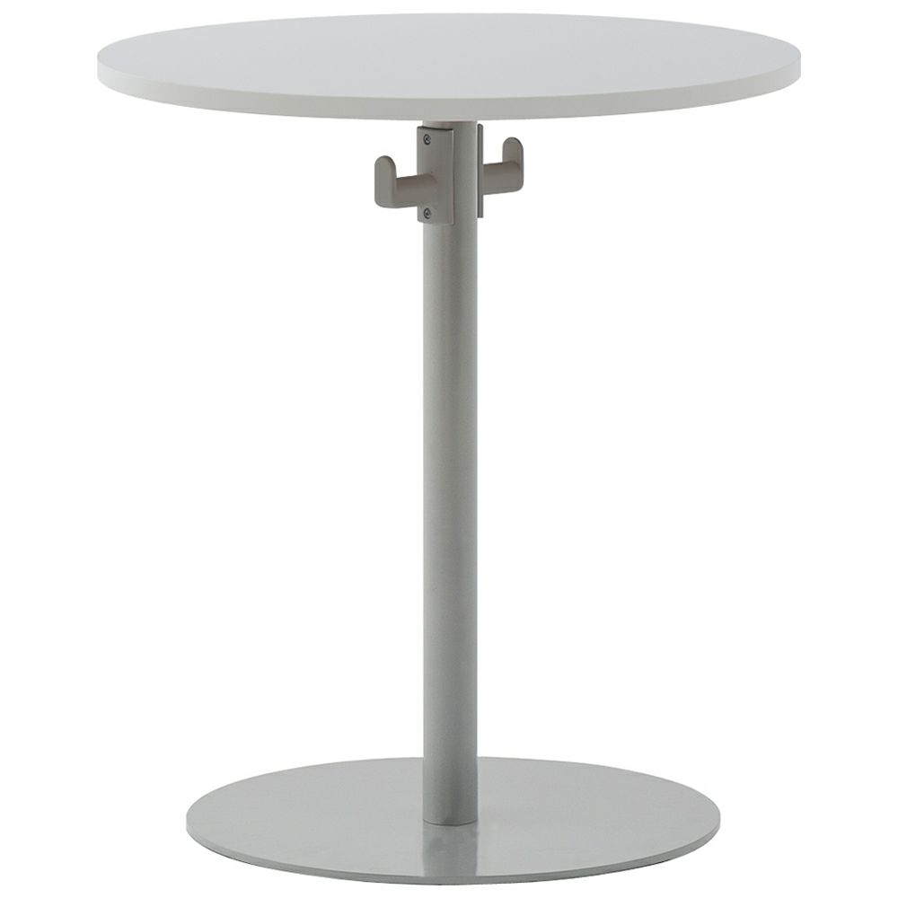 リフレッシュテーブルⅡバッグハンガー付きφ600ホワイトRFRT2-600WH-BH