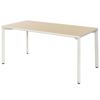 TEOミーティングテーブル W1500xD750ナチュラル×ホワイト  RFMT-IL1575NW