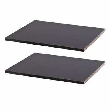 プリーマⅡ 木製格子型シェルフ用オプション棚板2枚入（シェルフ本体別売）グレーC SHWKAB2-GY