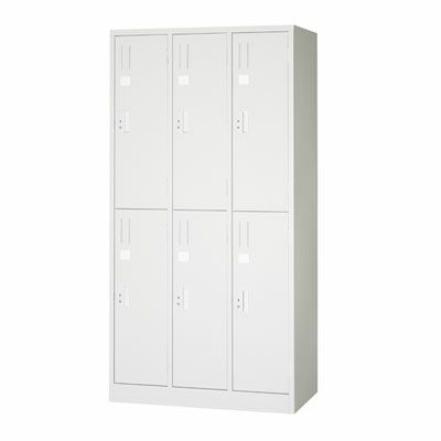 スタンダードロッカー6人用3列2段ALホワイト