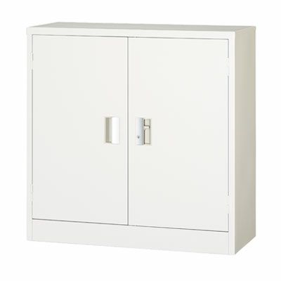 ALシリーズ両開スチール書庫4号引出無ALホワイト◇RF303-AW