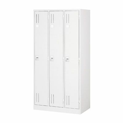 ダイヤルキーロッカー3人用3連2号ALホワイト