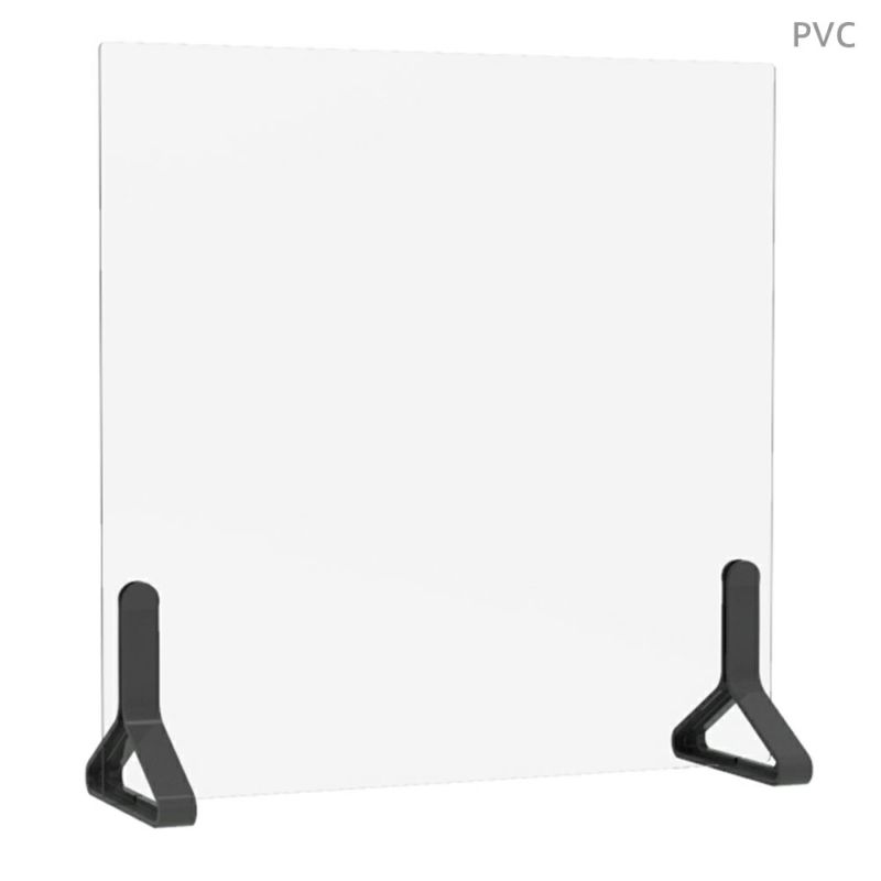 カラー脚PVC衝立 W600×H600 ブラック PPL-6060PVC-BK