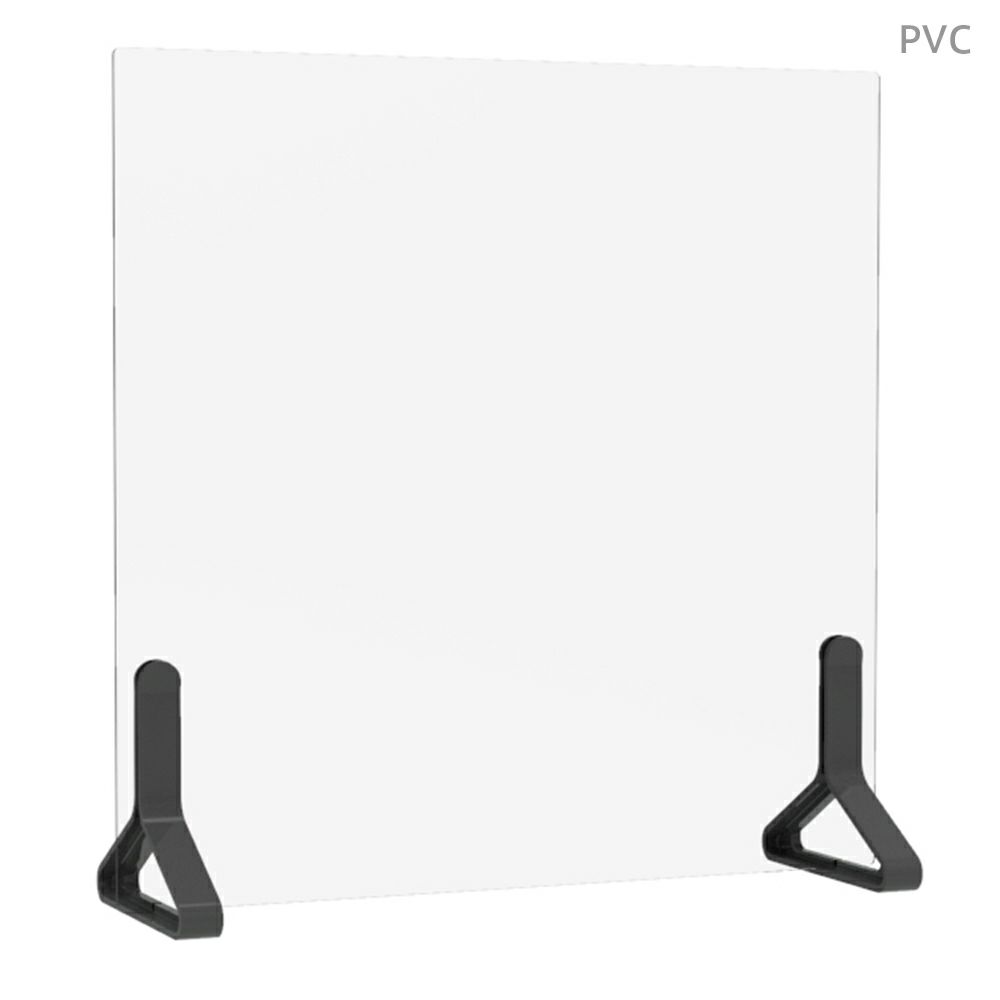 カラー脚PVC衝立 W600×H600 ブラック PPL-6060PVC-BK