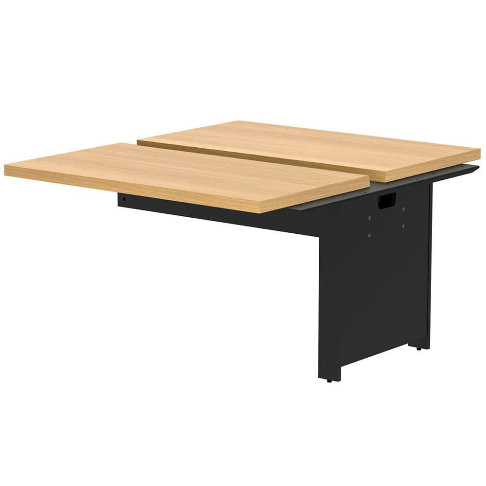 ソリード フリーアドレス用デスクⅡ 増連 W1200×D1400 オーク×ブラック脚 RFTFT2-1214ADOA-BL