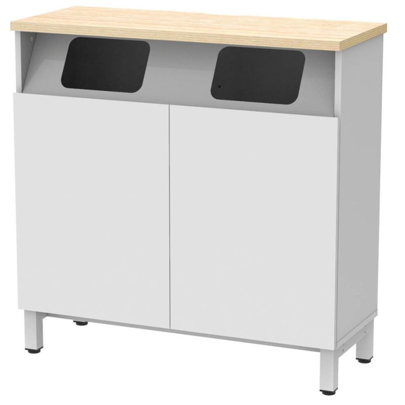 収納カウンター ダストボックスタイプ W1000×D400 ホワイト