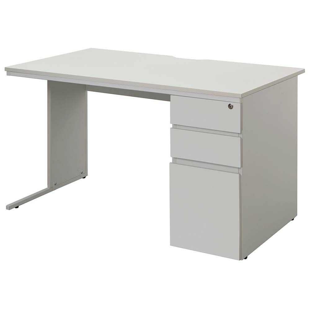 ワークデスク2 片袖 W1200xD700 ホワイト