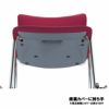 アール・エフ・ヤマカワ CM351 ミーティングチェア4本脚・キャスター・肘付 メッキ布貼り ミディアムグレー 2脚セット◆CM351-CYC-MGY-2SET