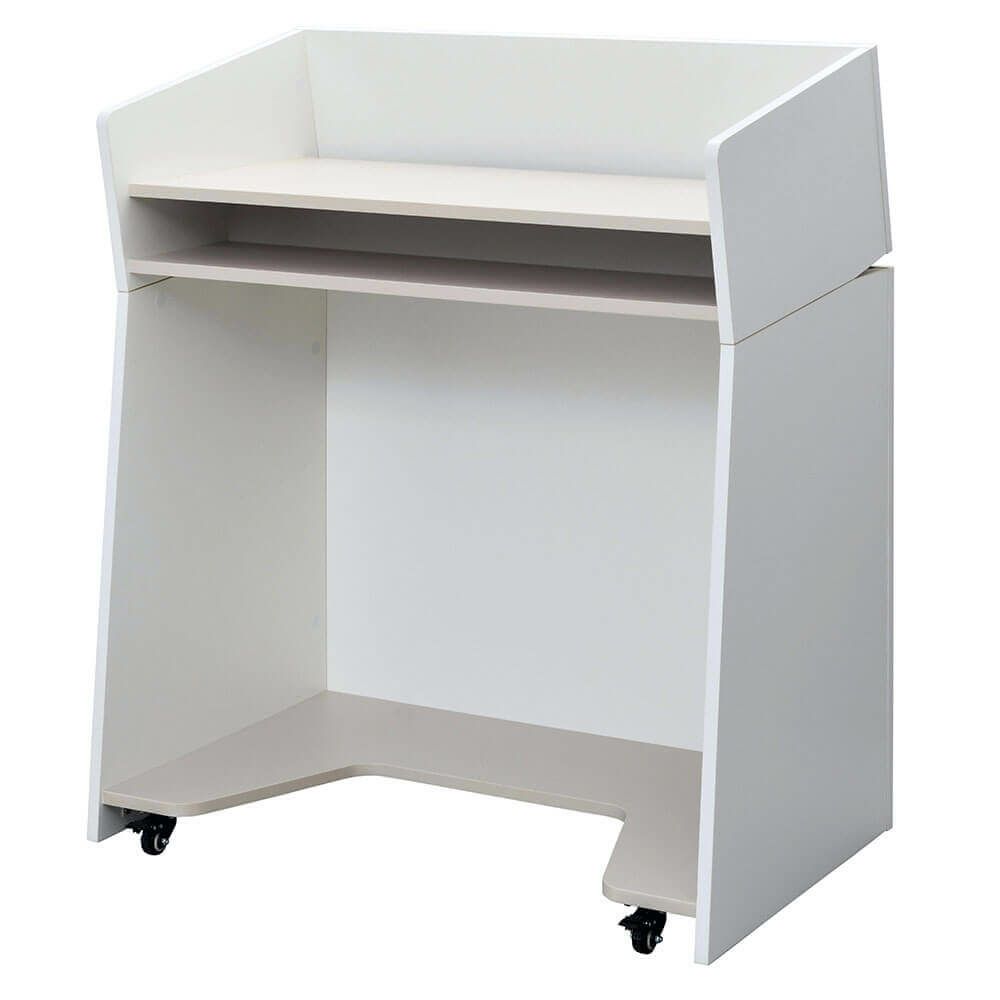 アール・エフ・ヤマカワ シェル 演説台 W900 ホワイト 2ヶ口コンセント付き RFSED-90WH