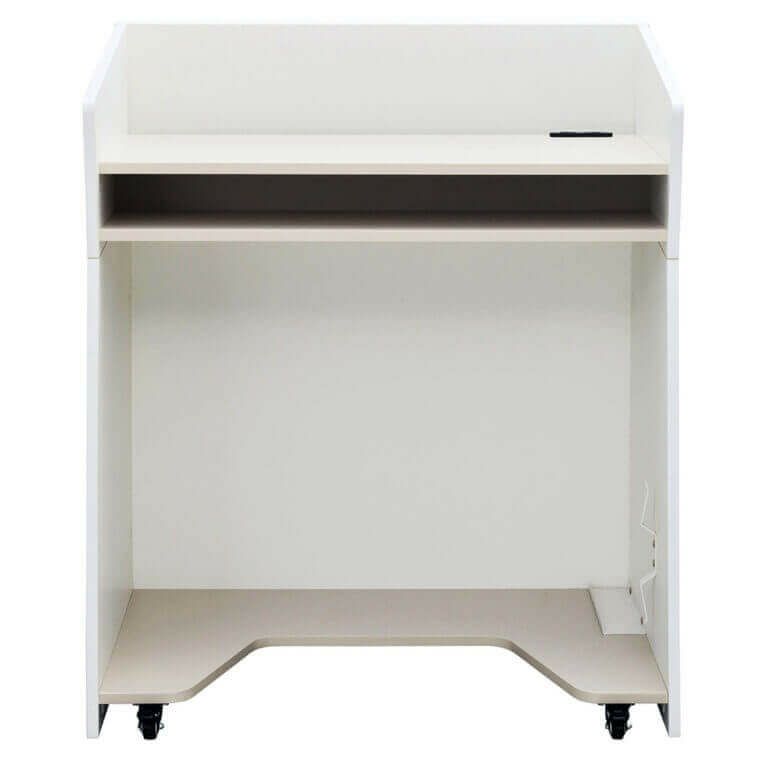 アール・エフ・ヤマカワ シェル 演説台 W900 ホワイト 2ヶ口コンセント付き RFSED-90WH