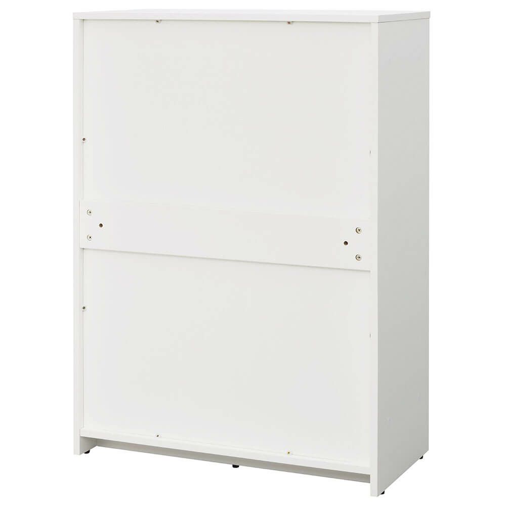 アール・エフ・ヤマカワ プラン木製シェルフ W800×H1141 ホワイト×ホワイト 扉付き RFPS-8011WH-KD