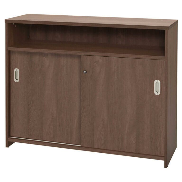 テンポ ハイカウンター書庫型 W1200×D394 ウォルナット