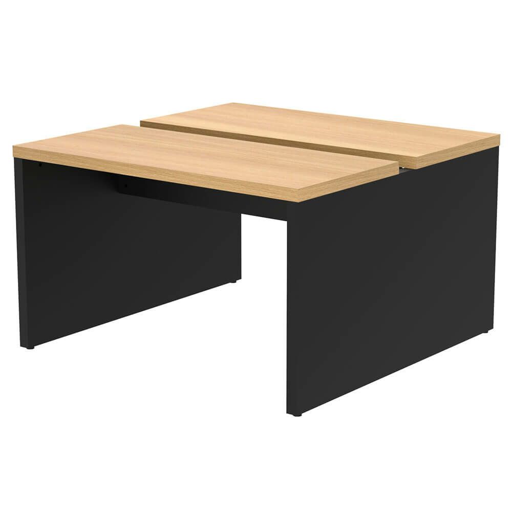 ソリード  フリーアドレス用デスクII W1200×D1200オーク×ブラック脚  RFTFT2-1212OA-BL