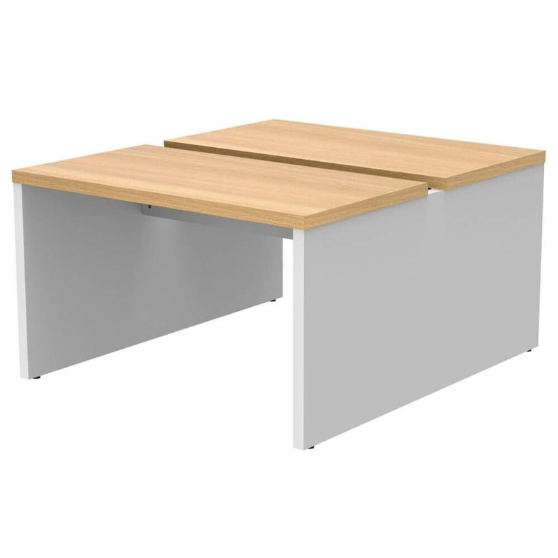 ソリード  フリーアドレス用デスクII W1200×D1400オーク×ホワイト脚  RFTFT2-1214OA-WL