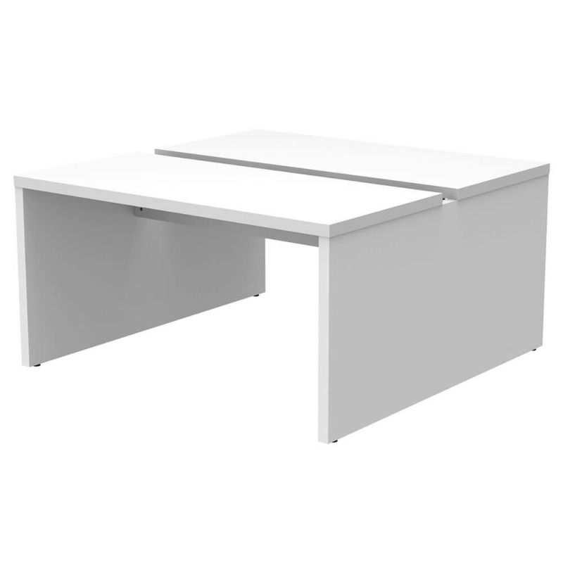 ソリード  フリーアドレス用デスクII W1400×D1400ホワイト×ホワイト脚  RFTFT2-1414WH-WL