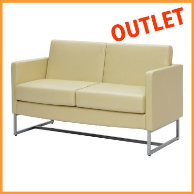 完売】コンパクトソファ 2人用 ホワイト RFESF-2WH | オフィス