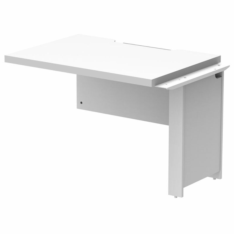 ソリード  フリーアドレス用ハーフデスク 増連 W1000×D700 ホワイト×ホワイト脚  RFTFH-1070ADWH-WL
