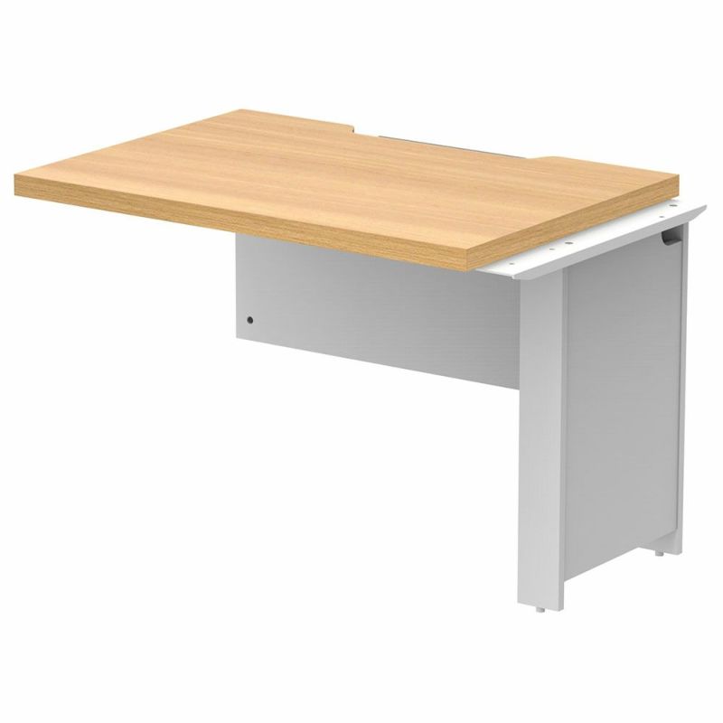 ソリード フリーアドレス用ハーフデスク 増連 W1000×D700 オーク×ホワイト脚 RFTFH-1070ADOA-WL
