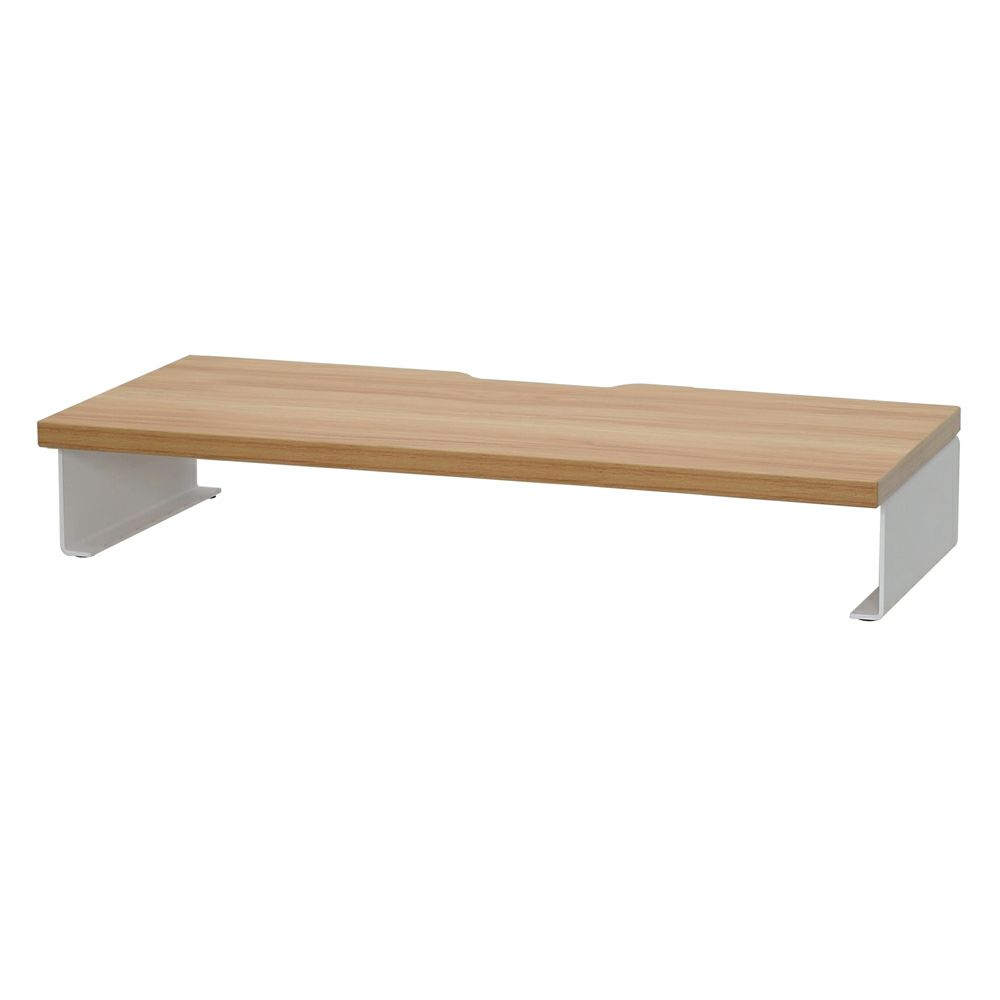 スチール脚机上台W600 ナチュラル ホワイト脚