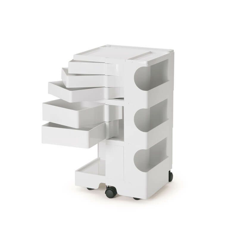 ボビーワゴン 3段 5トレイ ホワイトIB01-B35-WH