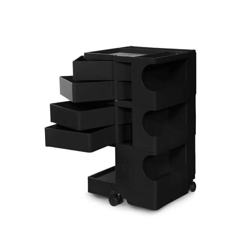 ボビーワゴン 3段 4トレイ ブラックIB01-B34-BK