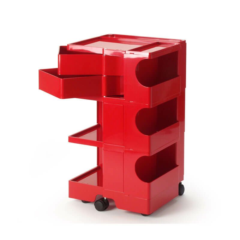 ボビーワゴン 3段 2トレイ レッドIB01-B32-RE