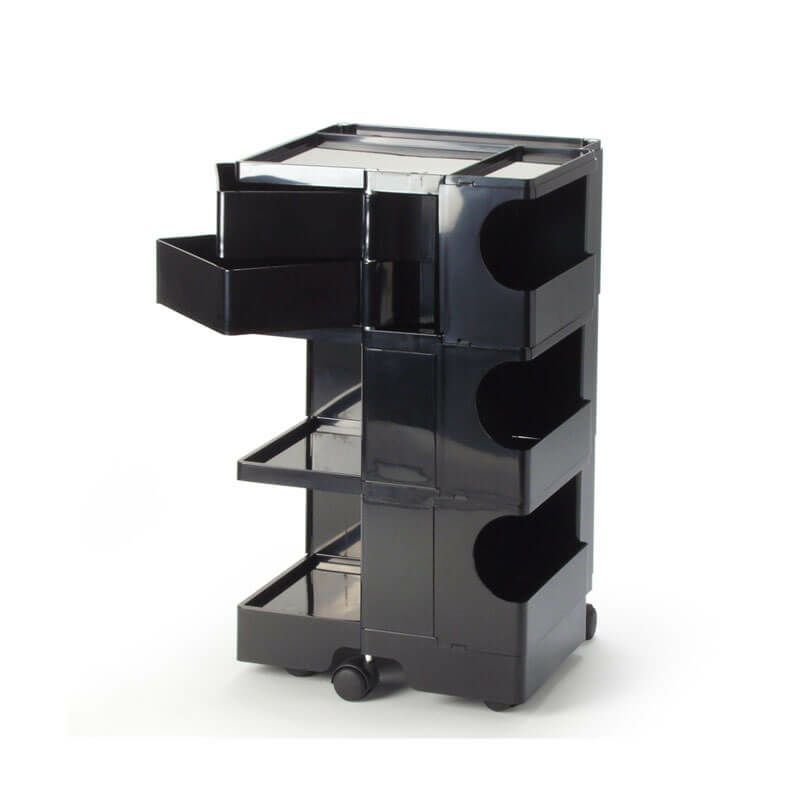 ボビーワゴン 3段 2トレイ ブラックIB01-B32-BK